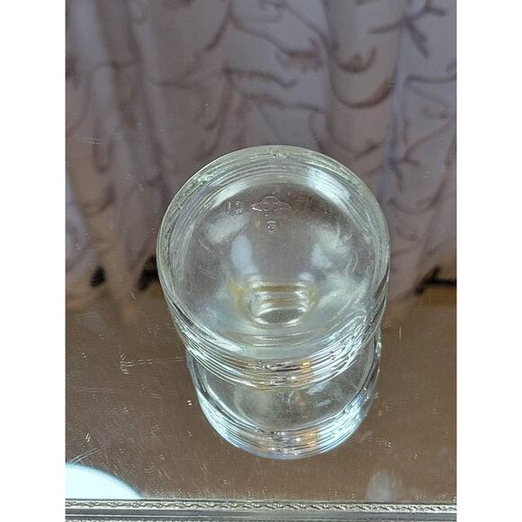 Vintage Ink Bottle, Glass Round Small Ribbed - Picture 5 of 5